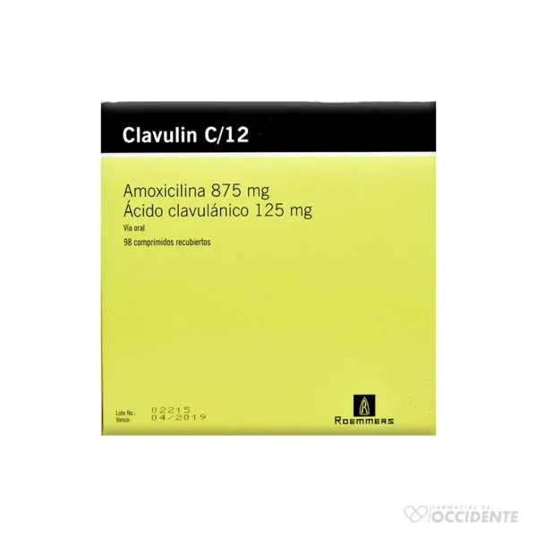 CLAVULIN C-12 COMPS 875MG X 1 (CAJA DE 98 COMP)