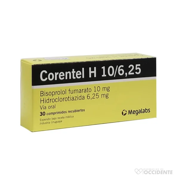 CORENTEL H 10/6.25MG X 30 COMPRIMIDOS