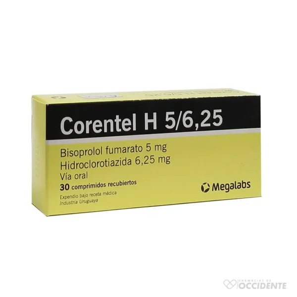 CORENTEL H 5/6.25 MG X 30 COMPRIMIDOS