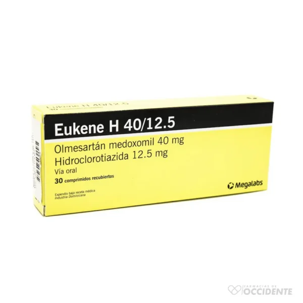 EUKENE H 40/12.5MG X 30 COMPRIMIDOS RECUBIERTOS