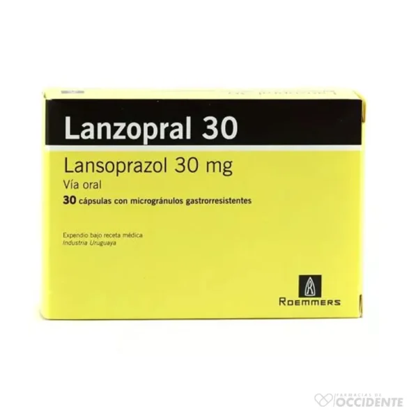 LANZOPRAL 30MG X 30 CÁPSULA CON MICROGRÁNULOS GASTRORRESISTENTES