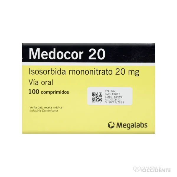 MEDOCOR 20MG X 1 (CAJA DE 100 COMPRIMIDOS)