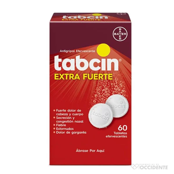 TABCIN TABLETAS EFERV EXTRA FUERTE X UNIDAD (CAJA 60)