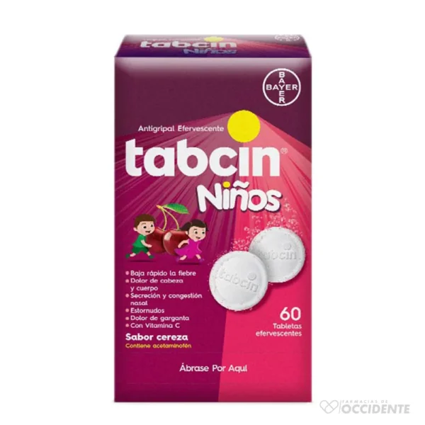 TABCIN TABLETAS EFERV NIÑOS X UNIDAD (CAJA 60)