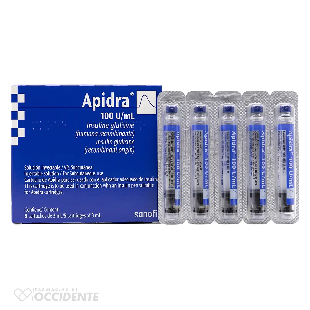 APIDRA CARTUCHOS 3 ML. X 5 REFRIGERADO