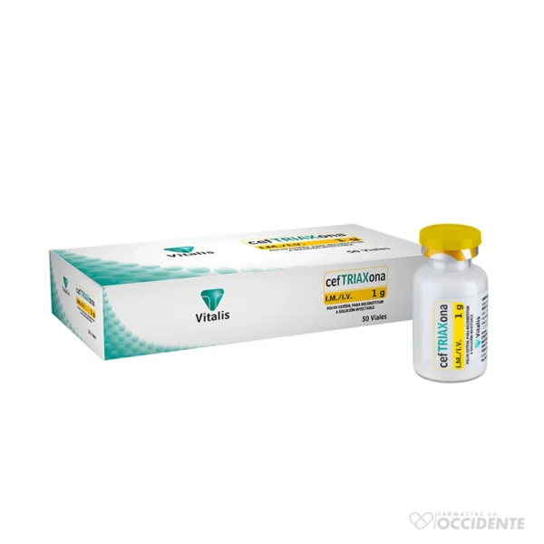 CEFTRIAXONA 1G SOL INY VITALIS