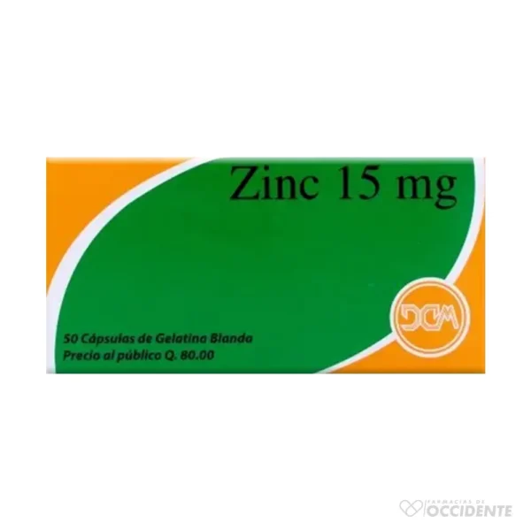 ZINC 15 MG X 10 CONAMEP (CAJA 5 BLISTER)