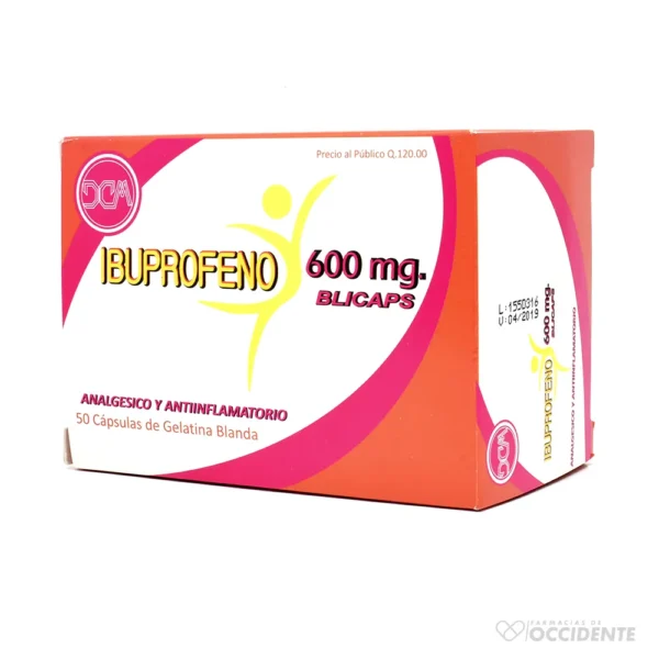 IBUPROFENO GEL 600MG X 1 (CAJA 50 UNIDADES) (CONAMEP)