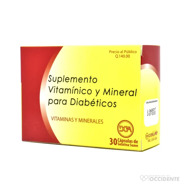 SUPLEMENTO VITAMINICO Y MINERAL PARA DIABETICOS X 30 CAPS. (CONAMEP)