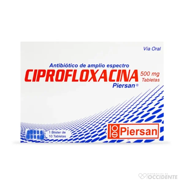 CIPROFLOXACINA 500MG X 10 TABLETAS (PIERSAN)