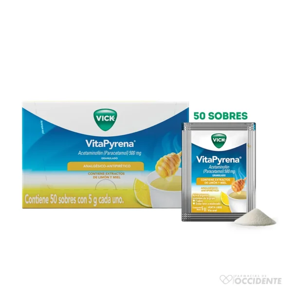 VITAPYRENA C/ACETAMINOFEN X 1 SOBRE (CAJA DE 50 UNIDADES)