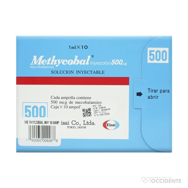 METHYCOBAL INY. 1 ML.X 1 AMP (CAJA 10 UNIDADES)