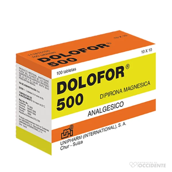 DOLOFOR 500 MG. X 1 (CAJA DE 100 UNIDAD)