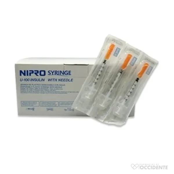 JERINGA NIPRO DE INSULINA 1ML 28G X 1 (CAJA DE 100)