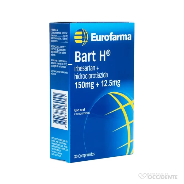 BARTH H COMPRIMIDOS 150 12.5MG X 30