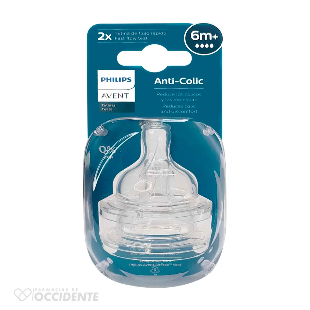 MAMON AVENT ANTICOLICOS FLUJO RAPIDO X 2 (6M )