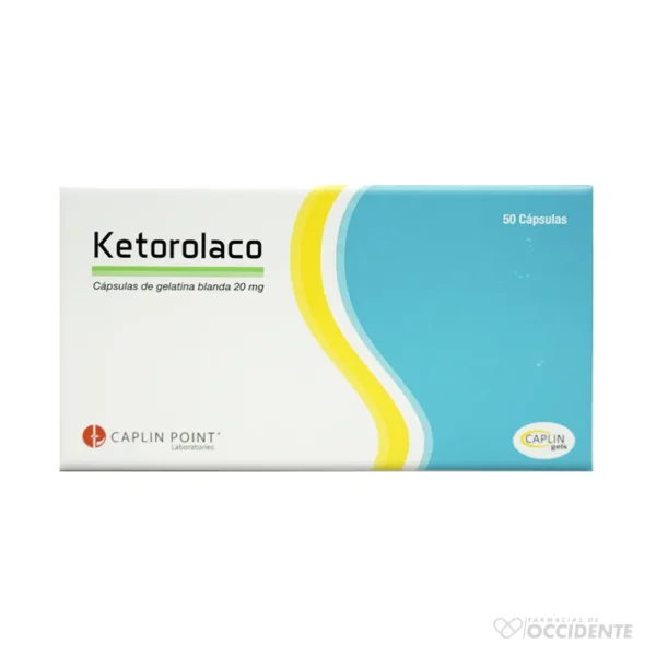 KETOROLACO 20MG CAPSULAS GELATINA BLANDA X 10S (CAJA 5 BLISTER). CAPLIN POINT