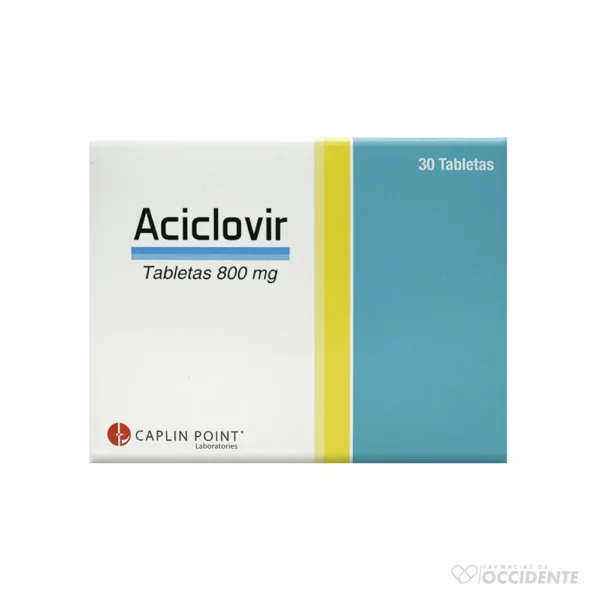 ACICLOVIR TAB 800MG X 10TABLETAS (CAJA 30 UNIDADES). CAPLIN POINT