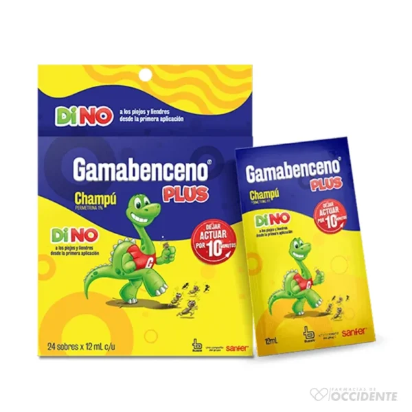 GAMABENCENO PLUS SHAMPOO X 1 SOBRE (CAJA DE 24)