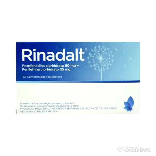 RINADALT 60/25MG X 10 COMPRIMIDOS