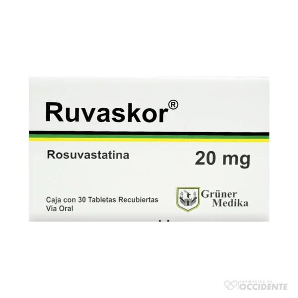 RUVASKOR TABLETAS 20MG X 30