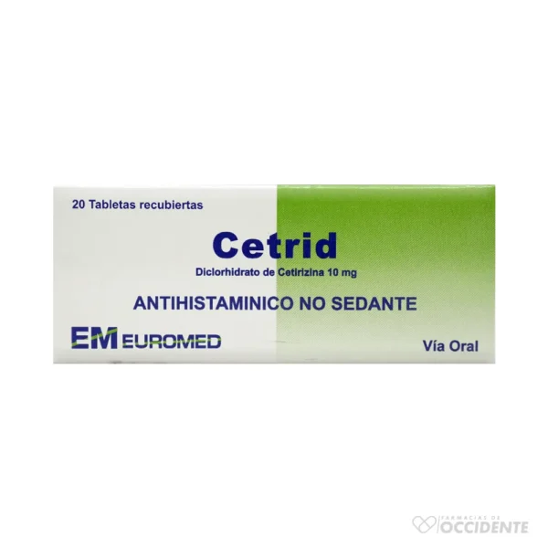 CETRID TABLETAS 10MG X 20