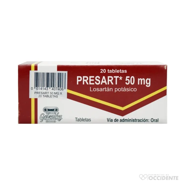 PRESART 50MG TABLETAS X 20