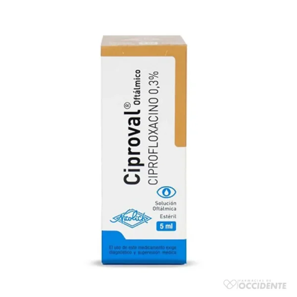 CIPROVAL SOLUCION OFTALMICA 0.3% X 5ML