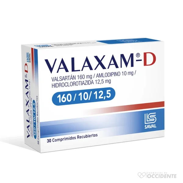 VALAXAM-D COMPRIMIDOS 160/10/12.5 X 35