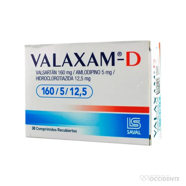 VALAXAM-D COMPRIMIDOS 160/5/12.5 X 30