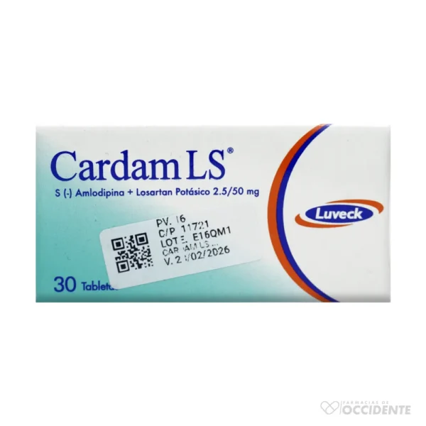 CARDAM LS COMPRIMIDOS 2.5MG/50MG X 30