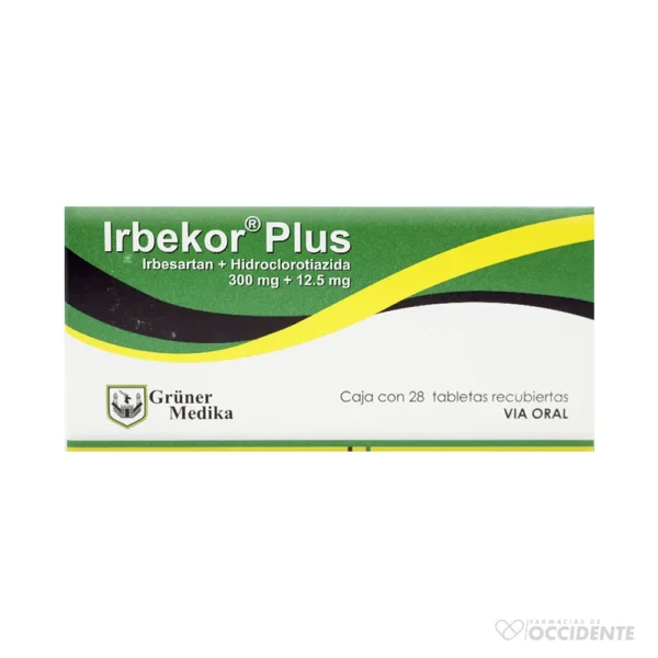 IRBEKOR PLUS 300MG 12.5MG TABLETAS REC X 28