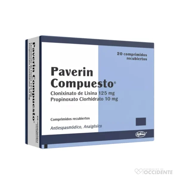 PAVERIN COMPUESTO 125MG/10MG X 2 BLISTER (CAJA 4 BLISTER)