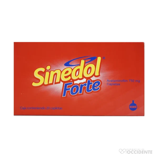 SINEDOL FORTE CAPLETAS 750MG X 1 (CAJA DE 20 UNIDADES)