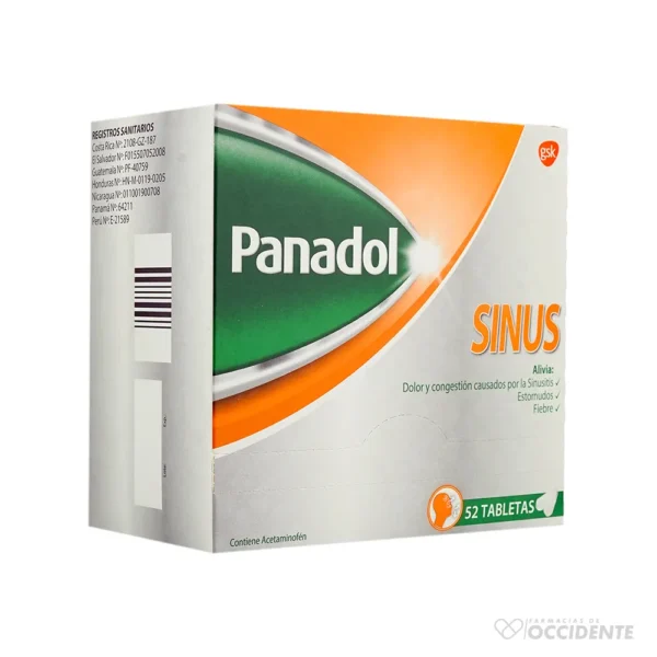 PANADOL SINUSITIS X SOBRE 2TAB (CAJA 26 SOBRES)