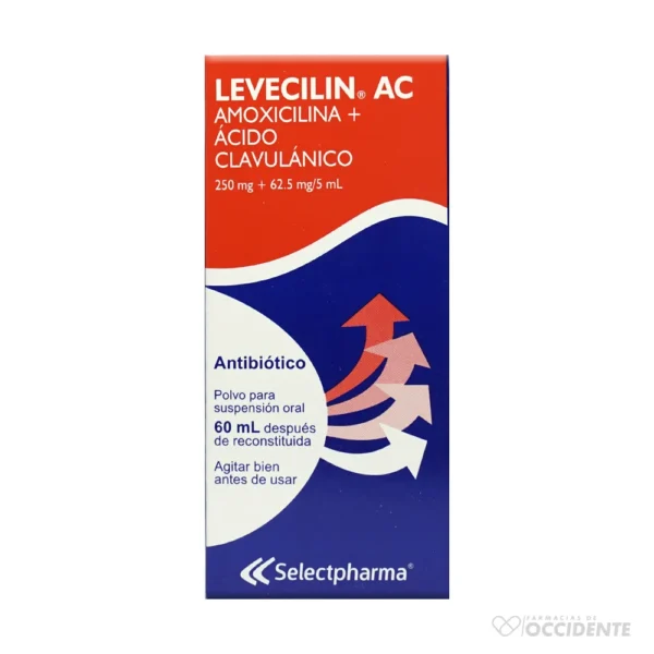 LEVECILIN AC 250/62.5MG/5ML PPSUS X 60ML