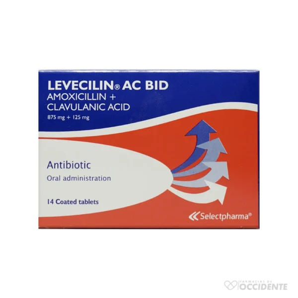 LEVECILIN AC BID 875MG/125MG TABLETA RECUBIERTA X 7 (CAJA DE 2 BLISTER)