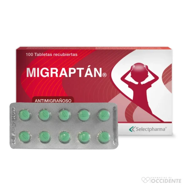 MIGRAPTAN TABLETA RECUBIERTA * 1 (CAJA DE 100 UNIDADES)