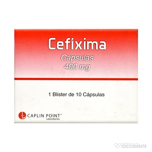 CEFIXIMA CAPS 400MG X 1 CAPSULA. (CAJA 10 CAPSULAS) CAPLIN POINT