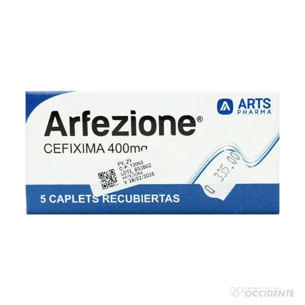 ARFEZIONE 400MG CAPLETS RECUBIERTAS X 5