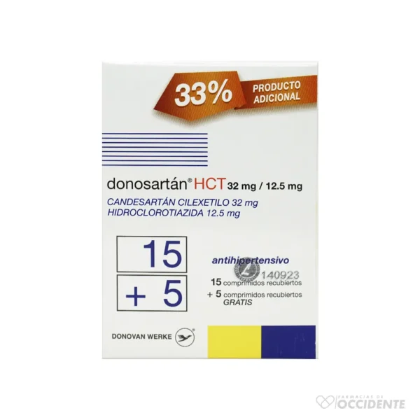 DONOSARTAN HCT TABLETAS 32MG/12.5MG X 15