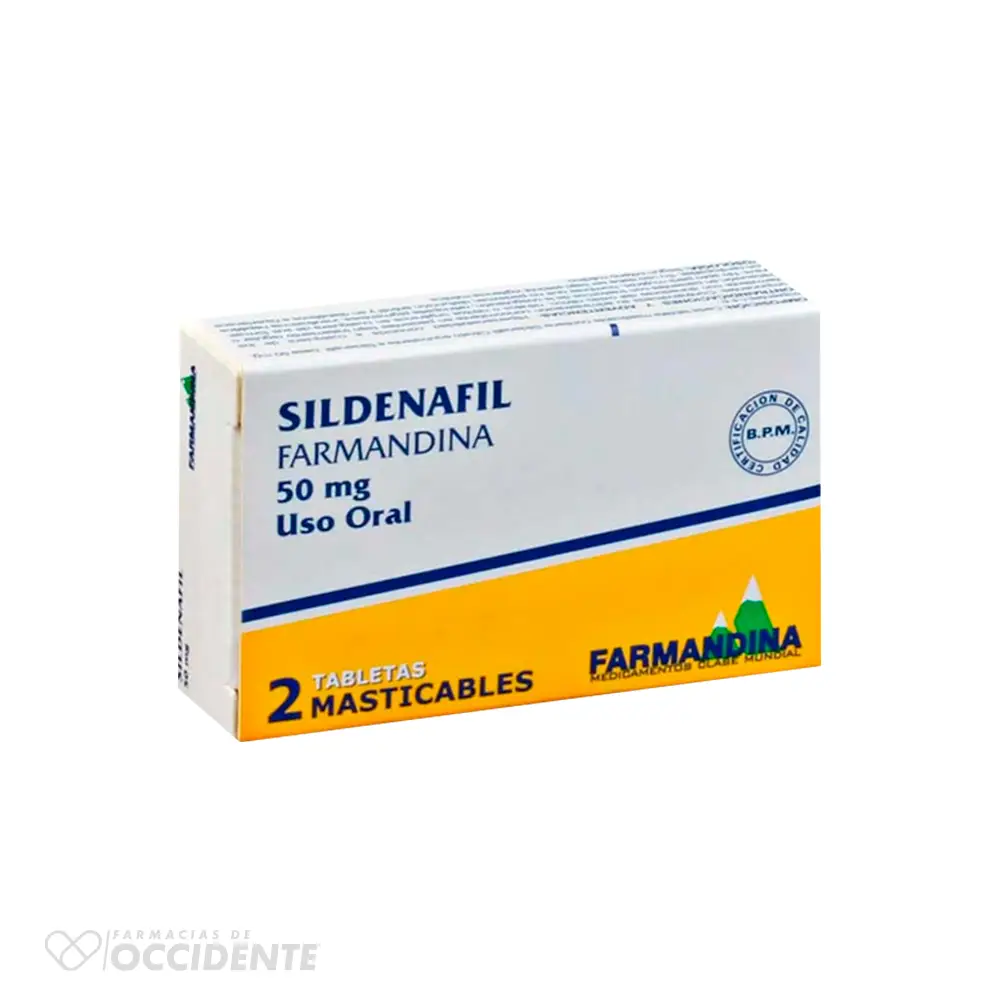 SILDENAFIL FARMANDINA MASTICABLE 50MG X 2