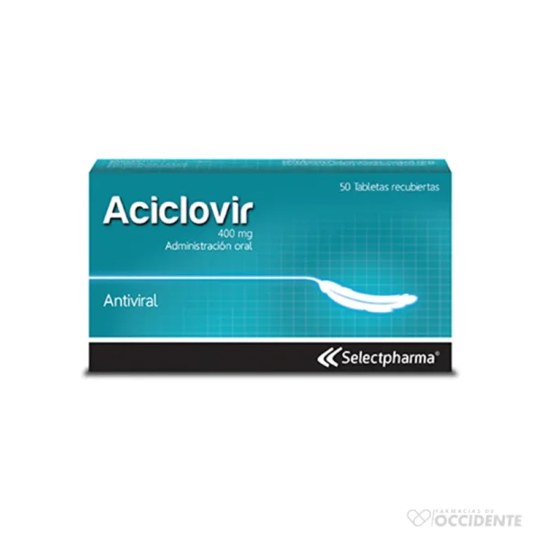 ACICLOVIR 400MG TABLETA X10 (CAJA DE 5 BLISTER) (SELECTPHARMA)