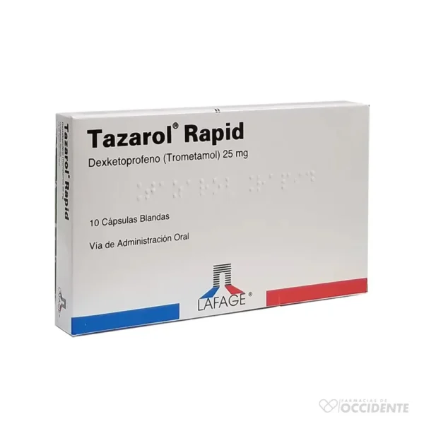 TAZAROL RAPID CAPSULAS BLANDAS 25MG X 10