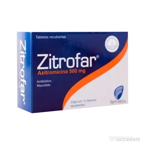 ZITROFAR TABLETAS 500MG X 5 (CAJA 3 BLISTER)