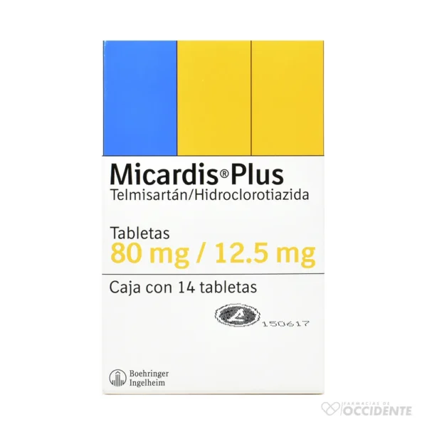 MICARDIS PLUS TABLETAS 80/12.5MG X 14