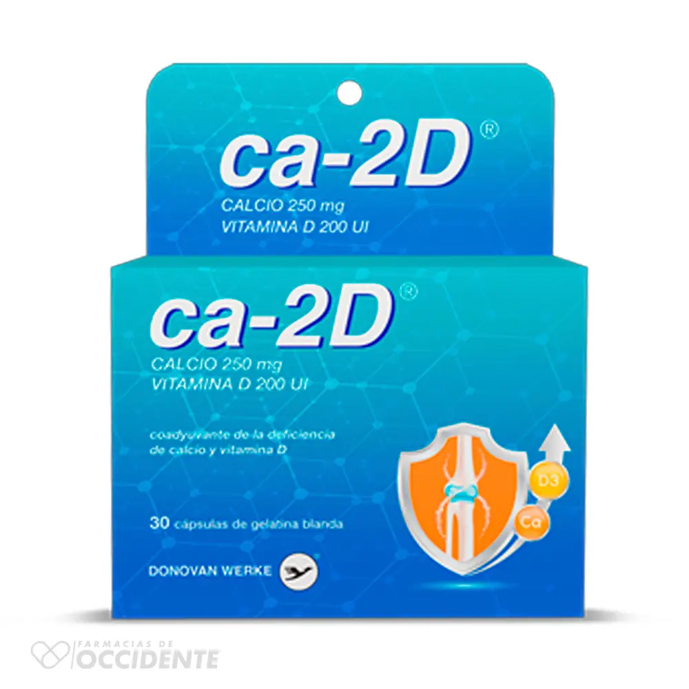 CA-2D 250MG/200UI CAPSULAS GEL X 30