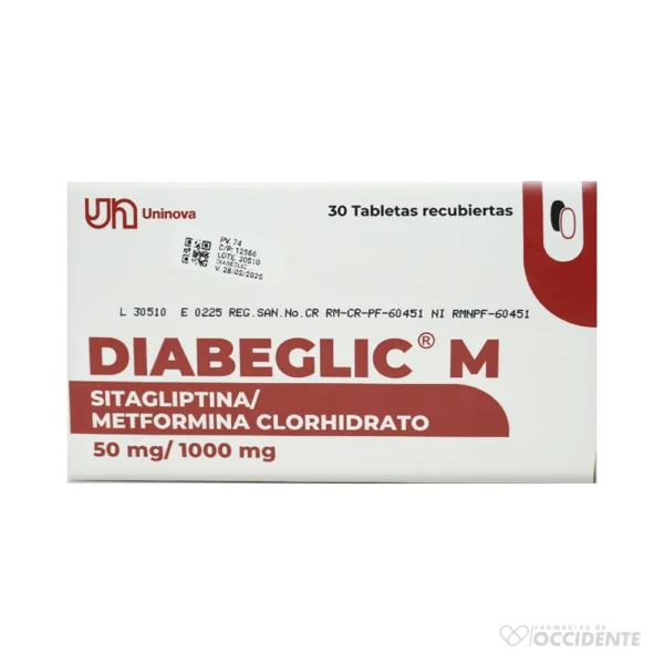 DIABEGLIC M 50/1000MG TABLETAS X 30