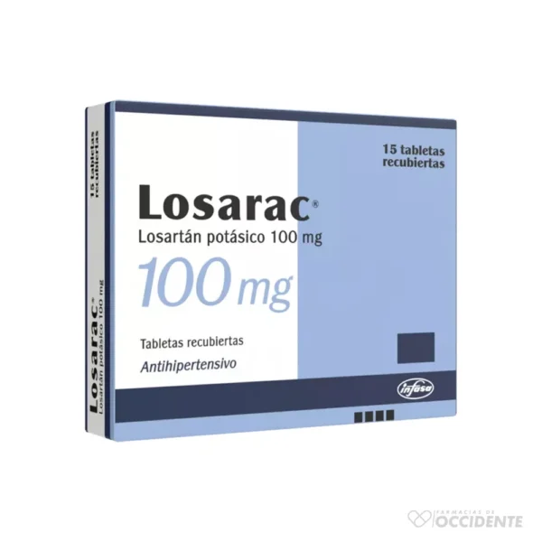 LOSARAC TABLETAS 100MG X 15