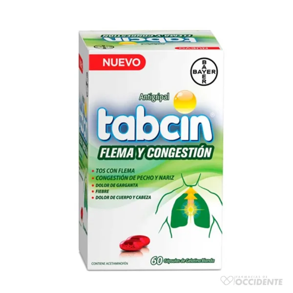 TABCIN FLEMA Y CONGESTION GEL CAPS SOBRE X 2 (CAJA 30 S0BRES)